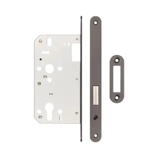 JL-DD60RDB Frelan Hardware Jedo DIN Euro Profile Deadlock 60mm Backset with Radius Corners - Dark Bronze