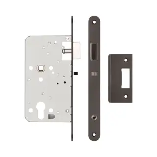 JL-DNL60RDB Frelan Hardware Jedo DIN Mortice Nightlatch 60mm Backset &lpar;72mm c&sol;c&rpar; with Radius Corners - Dark Bronze