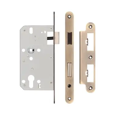 Click Here To Enlarge This Photo Of JL-DS60RAB Frelan Hardware Jedo DIN Euro Profile Sashlock 60mm Backset &lpar;72mm c&sol;c&rpar; with Radius Corners - Antique Brass