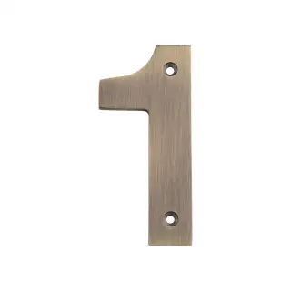 NUM10101AB - Carlisle Brass Eurospec 100mm Screw Fix Numeral '1' - Antique Brass