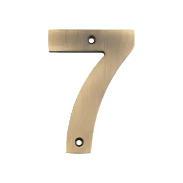 Click Here To Enlarge This Photo Of NUM10107AB - Carlisle Brass Eurospec 100mm Screw Fix Numeral '7' - Antique Brass