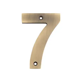 NUM10107AB - Carlisle Brass Eurospec 100mm Screw Fix Numeral '7' - Antique Brass