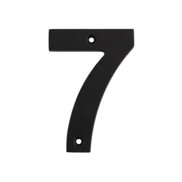 Click Here To Enlarge This Photo Of NUM10107MB - Carlisle Brass Eurospec 100mm Screw Fix Numeral '7' - Matt Black