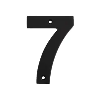 NUM10107MB - Carlisle Brass Eurospec 100mm Screw Fix Numeral '7' - Matt Black