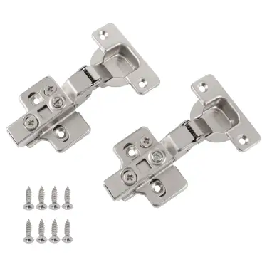Click Here To Enlarge This Photo Of Eclipse 99030 35mm Nickel Plated Clip On 3D Soft Close Cabinet Hinge 105&deg; Half Overlay - Pack of 2