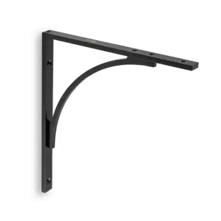 AW740BL - Alexander & Wilks Eden Solid Brass Shelf Bracket 205mm x 220mm - Black