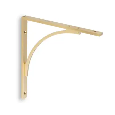 Click Here To Enlarge This Photo Of AW740SBPVD - Alexander & Wilks Eden Solid Brass Shelf Bracket 205mm x 220mm - Satin Brass PVD