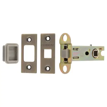 Click Here To Enlarge This Photo Of TLM5030&sol;57&sol;AB - Carlisle Brass Eurospec Magnetic Tubular Latch 76mm &lpar;57mm Backset&rpar; with Square Corners - Antique Brass