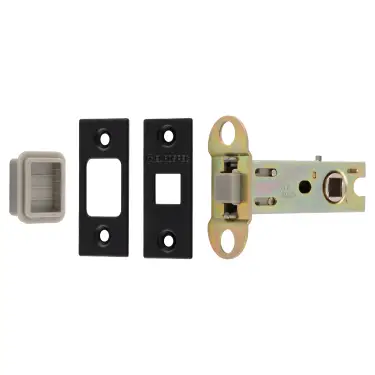 Click Here To Enlarge This Photo Of TLM5030&sol;57&sol;MB - Carlisle Brass Eurospec Magnetic Tubular Latch 76mm &lpar;57mm Backset&rpar; with Square Corners - Matt Black