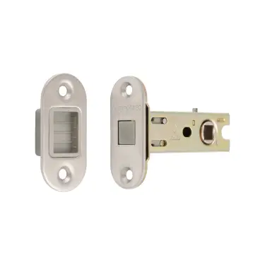 Click Here To Enlarge This Photo Of TLM5030&sol;57&sol;SSS&sol;R - Carlisle Brass Eurospec Magnetic Tubular Latch 76mm &lpar;57mm Backset&rpar; with Radius Corners - Satin Stainless Steel