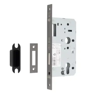 Click Here To Enlarge This Photo Of DLX0060EPMBRZ - Carlisle Brass Eurospec DIN Euro Deadlock 60mm Backset &lpar;Square Forend&rpar; - Matt Bronze