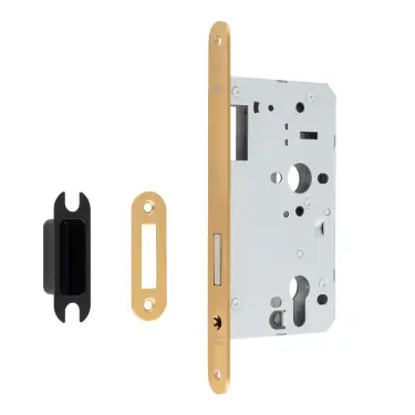 Click Here To Enlarge This Photo Of DLX0060EPSB&sol;R - Carlisle Brass Eurospec DIN Euro Deadlock 60mm Backset &lpar;Radius Forend&rpar; - Satin Brass