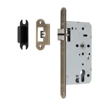 Click Here To Enlarge This Photo Of DLX0060LAB&sol;R - Carlisle Brass Eurospec DIN Latch 60mm Backset &lpar;Radius Forend&rpar; - Antique Brass