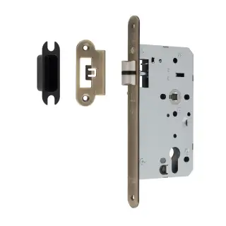 DLX0060LAB&sol;R - Carlisle Brass Eurospec DIN Latch 60mm Backset &lpar;Radius Forend&rpar; - Antique Brass