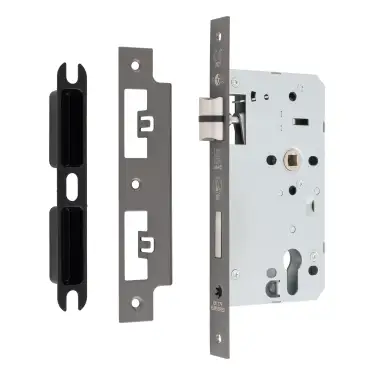Click Here To Enlarge This Photo Of DLX7260ESCMBRZ - Carlisle Brass Eurospec DIN Euro Escape Lock 60mm Backset &lpar;Square Forend&rpar; - Matt Bronze