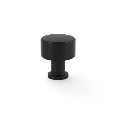Click Here To Enlarge This Photo Of AW807P-29-BL - Alexander & Wilks Lucia Plain Cupboard Knob - Black - 29mm