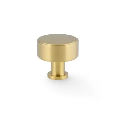 Click Here To Enlarge This Photo Of AW807P-35-SBPVD - Alexander & Wilks Lucia Plain Cupboard Knob - Satin Brass PVD - 35mm