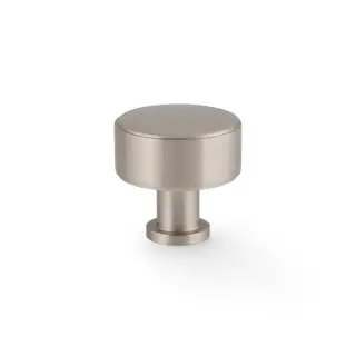 AW807P-35-SN - Alexander & Wilks Lucia Plain Cupboard Knob - Satin Nickel - 35mm