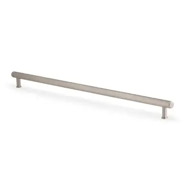 Click Here To Enlarge This Photo Of AW809-448-SN - Alexander & Wilks Crispin Knurled T-Bar Cupboard Pull Handle - Satin Nickel - 448mm Centres