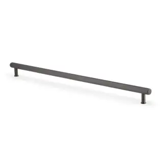 AW809-448-DBZPVD - Alexander & Wilks Crispin Knurled T-Bar Cupboard Pull Handle - Dark Bronze PVD - 448mm Centres