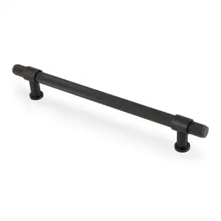 AW839-224-DBZPVD - Alexander & Wilks Kingston Knurled Pull Handle 224mm c&sol;c - Dark Bronze PVD