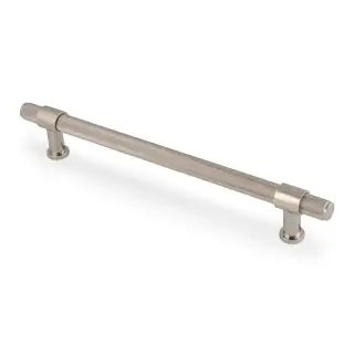 AW839-224-PNPVD - Alexander & Wilks Kingston Knurled Pull Handle 224mm c&sol;c - Polished Nickel PVD