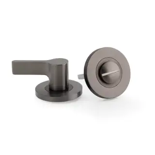 AW798DBZPVD - Alexander & Wilks Disabled Thumbturn and Emergency Release on 50mm x 6mm Rose - Dark Bronze PVD