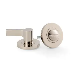 AW798PNPVD - Alexander & Wilks Disabled Thumbturn and Emergency Release on 50mm x 6mm Rose - Polished Nickel PVD