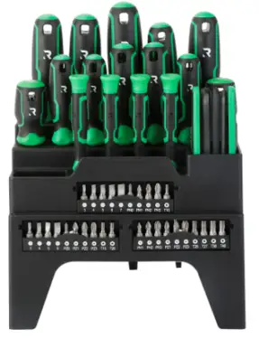Click Here To Enlarge This Photo Of SCRE054 Rika 54-Piece Professional Screwdriver&comma; Bit and Hex Key Set