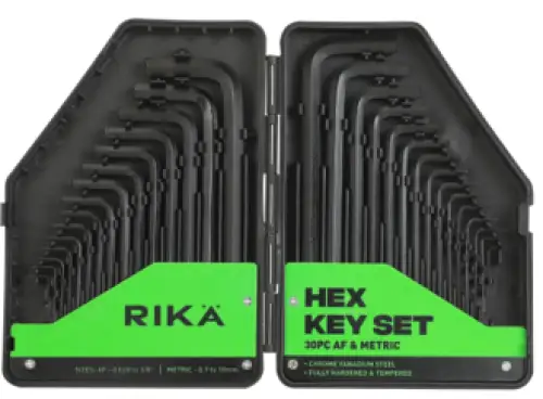 Click Here To Enlarge This Photo Of IHEX030 Rika 30-Piece Professional Metric and Imperial Hex Key Set