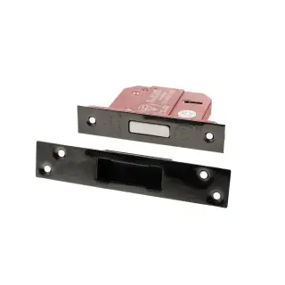 Atlantic - ALKDEAD5LK25BN British Standard 5 Lever Key Deadlock 2&period;5" - Black Nickel
