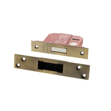 Click Here To Enlarge This Photo Of Atlantic - ALKDEAD5LK25MAB British Standard 5 Lever Key Deadlock 2&period;5" - Matt Antique Brass