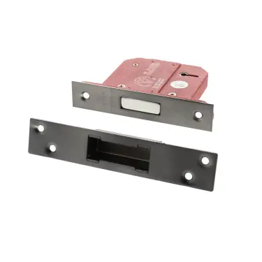 Click Here To Enlarge This Photo Of Atlantic - ALKDEAD5LK3MBN British Standard 5 Lever Key Deadlock 3" - Matt Gun Metal