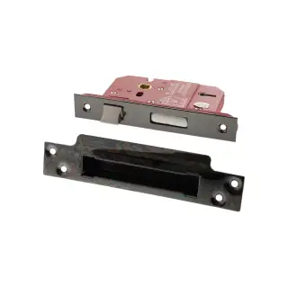 Atlantic - ALKSASH5LK25BN British Standard 5 Lever Key Sashlock 2&period;5" - Black Nickel