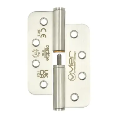 Click Here To Enlarge This Photo Of VLH243-13-LH-RS Zoo Hardware Vier Grade 13 CE Fire Rated Lift Off Hinges &lpar;Left Hand&rpar; 102x 76 x 3mm &lpar;Radius&rpar; Satin Stainless Steel