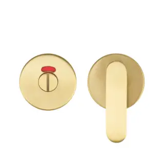ZCS2008IG3PVDSB Zoo Hardware Accessible Peanut Thumbturn and Release with Indicator - 52mm x 8mm &lpar;Grade 201&rpar; PVD Satin Brass