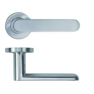 ZCS2090G3SS Zoo Hardware Atlas Lever on Round Rose - 52mm x 8mm &lpar;Grade 201&rpar; Powder Coated Black