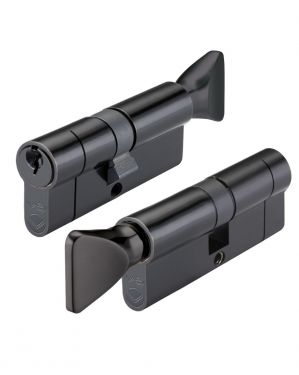 Click Here To Enlarge This Photo Of V5EP100CTBKE - Zoo Hardware Vier V5 Euro Profile Cylinder & Turn 100mm &lpar;50&sol;50T&rpar; Black
