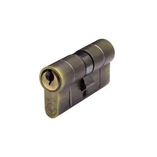 V5EP70DABKTD Zoo Hardware Vier 5 Euro Profile 70mm Double Cylinder Keyed to Differ - Antique Brass Finish