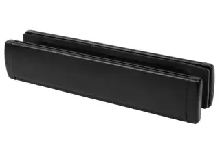 Contemporary Sleeve Type Letter Plate - 318x65mm&comma; Suits 40-75mm Thick doors&comma; 316 Matt Smooth Black &lpar;LP250-MSB&rpar;