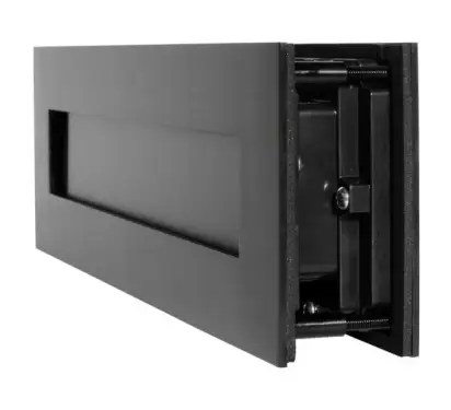 Click Here To Enlarge This Photo Of BLU Performance Classic Sleeved Letter Plate&comma; 330 x 100mm&comma; Up to 68mm Door Thickness&comma; 316 Stainless Steel in a PVD Stainless Satin Black Finish &lpar;LP430-PBK&rpar;