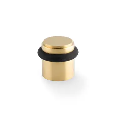 Click Here To Enlarge This Photo Of AW639PSBPVD - Alexander & Wilks Brunel Plain Floor Mounted Door Stop - Satin Brass PVD