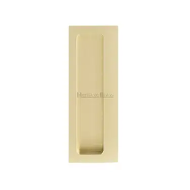 Click Here To Enlarge This Photo Of C1862-SB M&period;Marcus Heritage Brass Offset Flush Pull for Swing Door Satin Brass finish