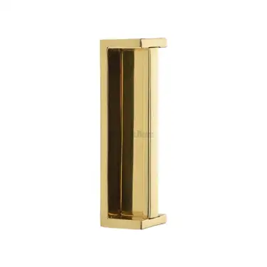 Click Here To Enlarge This Photo Of C1874-PB M&period;Marcus Heritage Brass Sliding Flush Pull Polished Brass finish