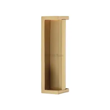 Click Here To Enlarge This Photo Of C1874-SB M&period;Marcus Heritage Brass Sliding Flush Pull Satin Brass finish