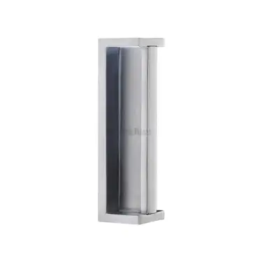 Click Here To Enlarge This Photo Of C1874-SC M&period;Marcus Heritage Brass Sliding Flush Pull Satin Chrome finish