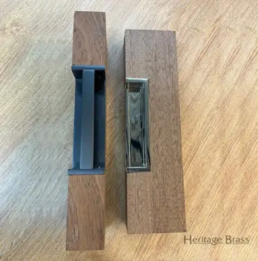 Click Here To Enlarge This Photo Of C1874-SC M&period;Marcus Heritage Brass Sliding Flush Pull Satin Chrome finish