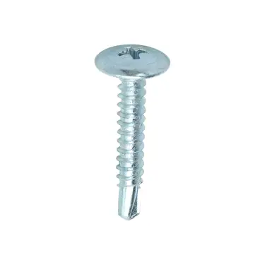 Click Here To Enlarge This Photo Of TIMCO Self-Drilling Wafer Head Silver Screws