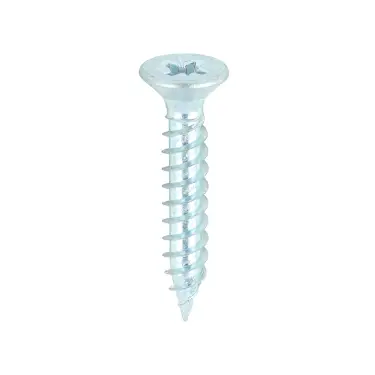 Click Here To Enlarge This Photo Of TIMCO Twin-Threaded Countersunk Silver Woodscrews