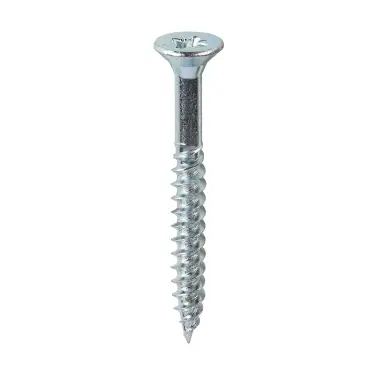 Click Here To Enlarge This Photo Of TIMCO Twin-Threaded Countersunk Silver Woodscrews